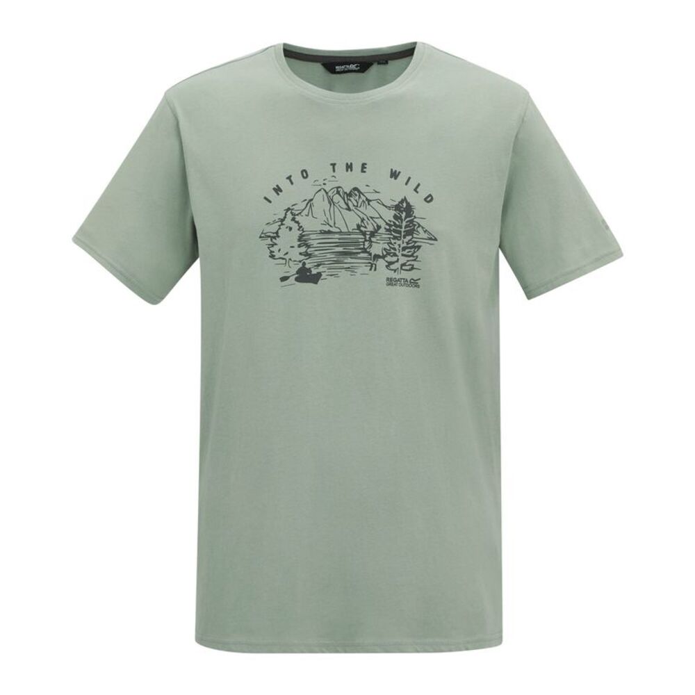 Regatta Mens Cline IX Mountain T-Shirt / Glacier